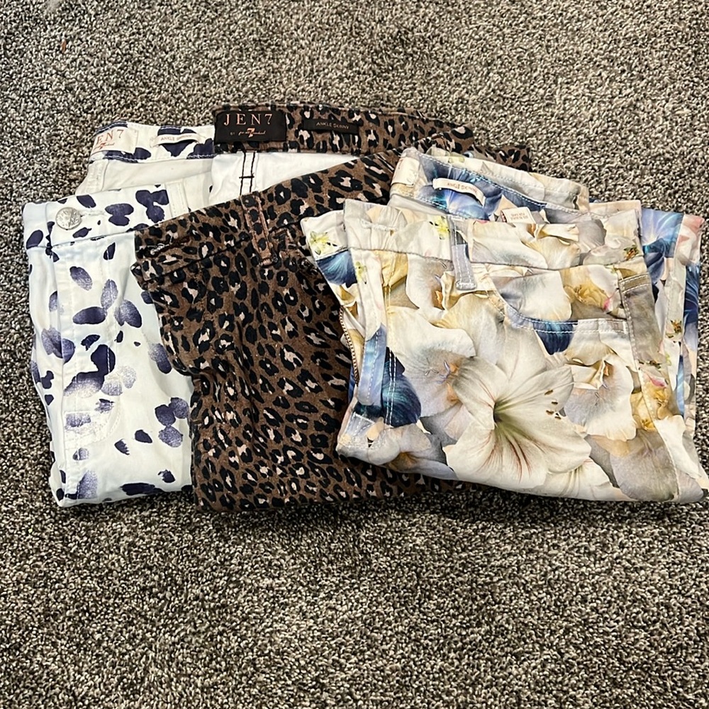 7 For All Mankind Jeans x 3 pairs Size 14/16